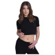 Target Γυναικεία κοντομάνικη μπλούζα Crop Top "Rib Viscose"